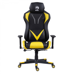 Dla gracza fotel Marvo CH-133, czarna, zagłówek i poduszka lędźwiowa