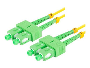 LANBERG fiber optic patchcord SM SC/APC-SC/APC duplex 2m LSZH g657a1 3.0mm yellow