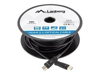 LANBERG kabel HDMI v2.1 8K M/M 50m optyczny AOC