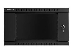 LANBERG WF01-6606-10B Lanberg szafa wisząca rack 19 6U 600x600mm czarna (drzwi szklane)