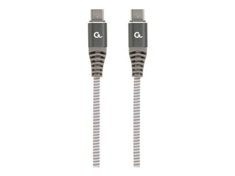 GEMBIRD CC-USB2B-CMCM60-1.5M Kabel premium do ładowania i transmisji danych 60W Typ-C Power Delivery PD 1.5 m