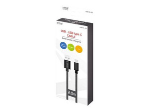 SAVIO CL-129 SAVIO CL-129 Kabel USB - USB typ C 2.1A, oplot, 2m