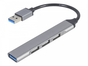 GEMBIRD Hub USB 4-Porty USB3 x 1 USB2 x 3 srebrny