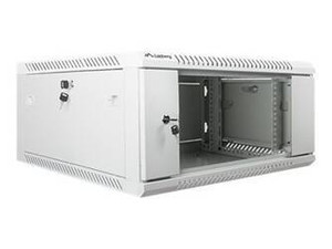 LANBERG WF01-6604-10S Lanberg szafa wisząca rack 19 4U 600x600mm szara (drzwi szklane)