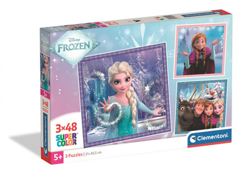 Puzzle 3x48 Super kolor Frozen 25021