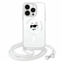 Etui Karl Lagerfeld IML Choupette Head & Cord Magsafe na iPhone 16 Pro Max - przezroczyste