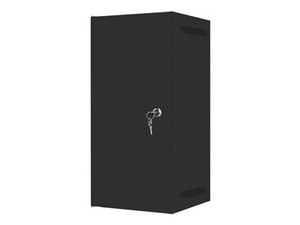 LANBERG Rack cabinet 10inch wall mount 12U 280x310 black with metal door flat pack