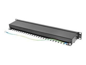 LANBERG PPS5-1024-B Lanberg Patch Panel 24 port 1U, kat. 5e, ekranowany, czarny