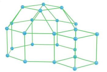 Zwariowany namiot zielono-niebieski świecący