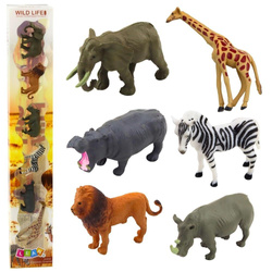Zestaw mini figurki dzikie zwierzęta 6-8cm 6szt