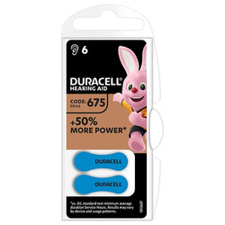 Bateria jednorazowa cynkowo-powietrzna., guzikowa, ZA, Duracell, blistr, 6-pack, 42434
