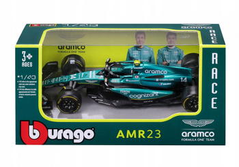 Bburago Model 1:43 BOLID F1 Aston Martin AMR23 2023 Fernando Alonso
