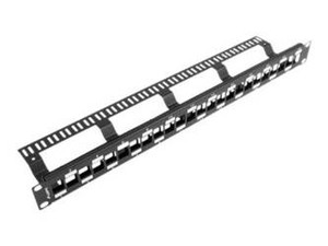 LANBERG PPKS-1224-B Lanberg keystone Patch Panel pusty z organizerem, 24 port, 19 1U, czarny