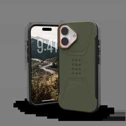 Etui UAG Civilian MagSafe na iPhone 17 - oliwkowo-pomarańczowe