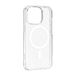 Puro Cover in PC+TPU+TPE with integrated magnets `LITE MAG PRO` for iPhone 15 Pro, white color