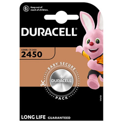 Bateria jednorazowa litowa, guzikowa, CR2450, Duracell, blistr, 1-pack, 42445