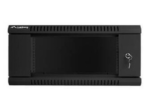 LANBERG WF01-6604-10B Lanberg szafa wisząca rack 19 4U 600x600mm czarna (drzwi szklane)