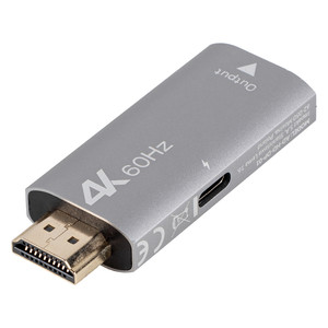 LANBERG AD-HD-DP-01 Adapter HDMI (męski) do DISPLAYPORT (żeński) 4K srebrny