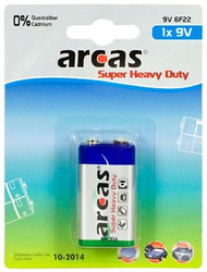Arcas | 9V/6LR61 | Super Heavy Duty | 1 pc(s)