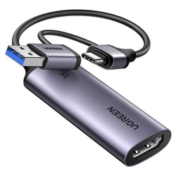 Karta przechwytująca Ugreen 4K USB-A/C 3.0 - HDMI - szara