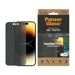 Szkło hartowane PanzerGlass Ultra-Wide Fit antybakteryjne prywatyzuzjące na iPhone 14 Pro