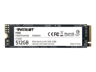 PATRIOT SSD P300 512GB M.2 PCIe Gen 3 x4 1700/1200 MB/s