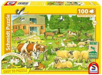 Puzzle 100 PQ Zwierzęta na farmie 113336