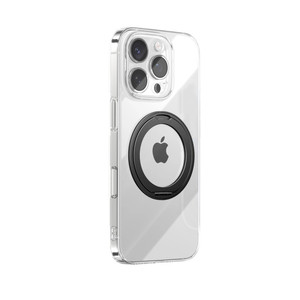 Etui Joyroom JR-16JL6 na iPhone 16 Pro Max ultracienkie kompatybilne z MagSafe z ringiem-podstawką 360° - czarne