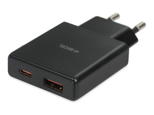 IBOX Wall charger C-43 SLIM PD30W USB A+C BLACK