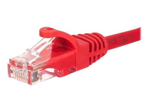 NETRACK BZPAT025UR Netrack patchcord RJ45, osłonka zalewana, kat 5e UTP, 0.25m czerwony