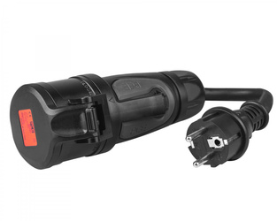 Green Cell Przejściówka Adapter Siłowy Czerwony CEE 16A 400V 5P do Gniazda Schuko 230V
