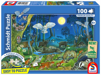 Puzzle 100 PQ Zwierzęta w lesie 113337