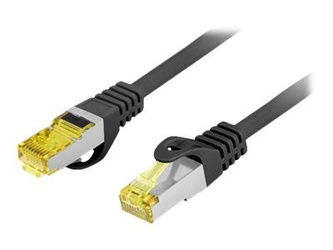 LANBERG Patchcord CAT.6A S/FTP LSZH CU 10m black Fluke Passed