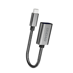 Adapter Dudao L15T OTG przejściówka USB-C - USB-A - szary