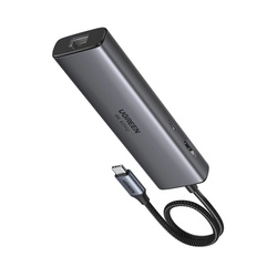 Hub Ugreen USB-C 6w1 HDMI USB-C USB-A Ethernet - szary