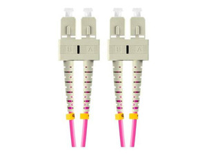 LANBERG fiber optic patchcord MM SC/UPC-SC/UPC duplex 1m LSZH om4 50/125 3.0mm violet