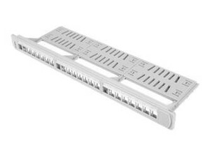 LANBERG PPKS-1124-S Lanberg keystone Patch Panel 19z organizerem, 24 port 1U, szary