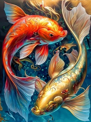 Diamentowa Mozaika Ryby dwa karpie NO-2000143