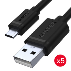 Unitek Kabel microUSB 2.0 5 sztuk, 2*0,3m, 3*0,2m