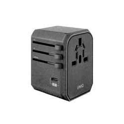 Adapter podróżny UNIQ Voyage LITHOS Collective 33W 2xUSB PD 18W QC 3.0 - szary