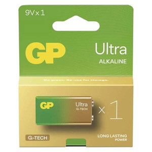 Bateria alkaliczna, R61, R61, 9V, GP, folia, 1-pack, ULTRA