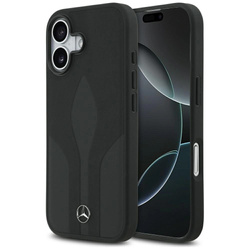 Etui Mercedes Leather The Move MagSafe na iPhone 17 - czarne