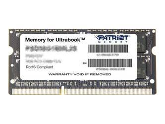 PATRIOT PSD38G1600L2S Patriot 8GB 1600MHz DDR3 Non-ECC CL11 1.35V SODIMM, for Ultrabook