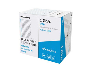 KABEL LAN UTP 1GB/S 100M DRUT CCA SZARY LANBERG