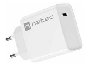 NATEC Ładowarka sieciowa Ribera USB-C Power Delivery 20W biała
