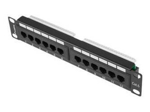 LANBERG PPU6-9012-B Lanberg Patch Panel 10, 12 port 1U, kat.6, czarny