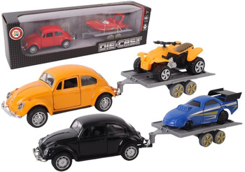 Samochód z przyczepą letnie aktywności metal mix