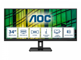 AOC U34E2M 34inch Monitor HDMI DisplayPort USB