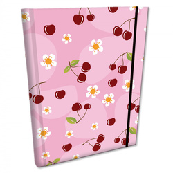 Notes B6 kratka z gumką Soft Touch Wisienki W Różu