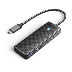 Hub USB-C Orico PAPW2AC-C3 stacja dokująca 2x USB-A 3.0 + 2x USB-C 3.0 - czarny